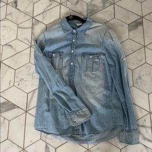 J. Crew Chambray long sleeved blouse